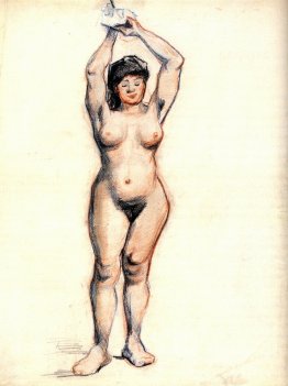 Standing Nudo Femminile visto di fronte