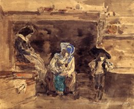 Breton Famiglia dal camino