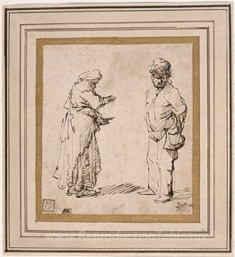 Mendicante Uomo e donna