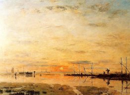 Le Havre. Tramonto con la bassa marea.