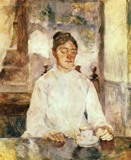 Madre dell'artista, la contessa Adèle de Toulouse Lautrec a cola