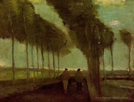 Vicolo del paese con due figure