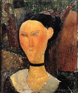 Donna con Nastro di velluto (il bordo nero)