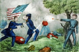 Morte di Col Edward D. Baker nella battaglia di palle Bluff vici