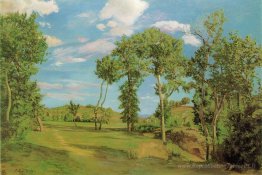 Paesaggio sulla riva del Lez