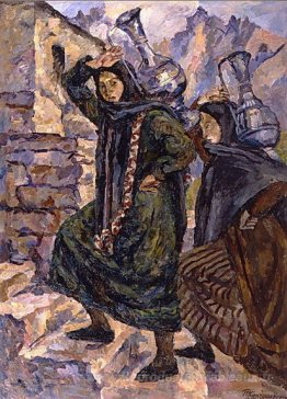 Due georgiani con brocche ('Tutti i giorni alla luce Aragvi')