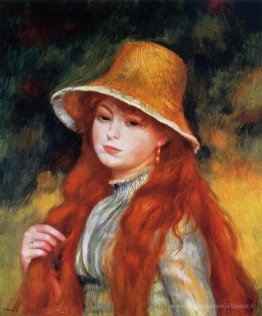 Ragazza in un cappello di paglia
