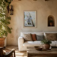 Apparizione del volto di Afrodite di Cnido in un paesaggio — Casa mediterranea