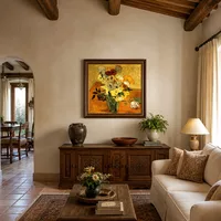 Vaso giapponese con le rose e anemoni — Villa italiana
