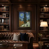 Strada con cipressi — Biblioteca classica
