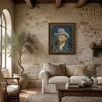 Autoritratto con cappello di feltro — Villa italiana