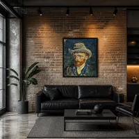 Autoritratto con cappello di feltro — Loft moderno