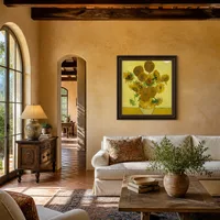 Still Life - Vaso con dodici girasoli — Villa italiana