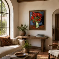 Vaso con papaveri rossi — Casa mediterranea