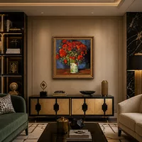 Vaso con papaveri rossi — Appartamento Art Déco