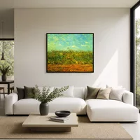 Campo di grano con un Lark — Residenza contemporanea