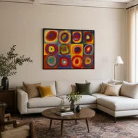 Studio Colore: Quadrati con cerchi concentrici — Loft moderno