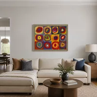 Studio Colore: Quadrati con cerchi concentrici — Casa scandinava
