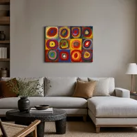 Studio Colore: Quadrati con cerchi concentrici — Appartamento parigino