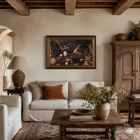 Natura morta con fiori e frutta — Villa italiana