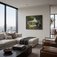 Adolphe Monet Lettura in giardino — Attico di lusso