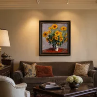 Mazzo di girasoli — Interno di museo