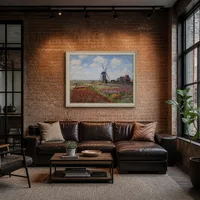 Campi di Tulip con il Rijnsburg Windmill — Loft moderno