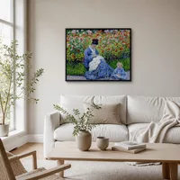 Camille Monet e un bambino nel giardino dell'artista a Argenteui — Casa scandinava