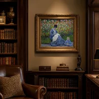 Camille Monet e un bambino nel giardino dell'artista a Argenteui — Biblioteca classica