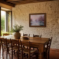 Fiume Scongelamento vicino Vetheuil — Villa italiana