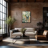 Azalee bianchi in una pentola — Loft moderno