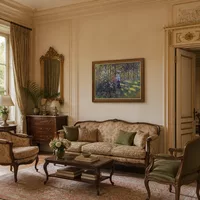 Donna con parasole nel giardino di Argenteuil — Villa italiana