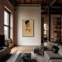 Autoritratto con le mani sul petto — Loft moderno