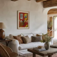 Grande interno rosso — Casa mediterranea