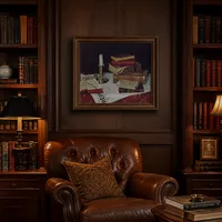 Natura morta con libri e candela — Biblioteca classica