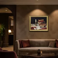 Natura morta con libri e candela — Boutique hotel