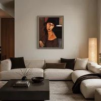 Jeanne Hébuterne con cappello e collana — Residenza contemporanea