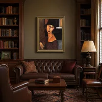 Jeanne Hébuterne con cappello e collana — Biblioteca classica