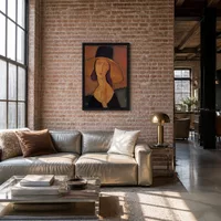 Ritratto di Jeanne Hébuterne in un grande cappello — Loft moderno
