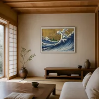 Una versione colorata del Big wave — Stanza in stile giapponese