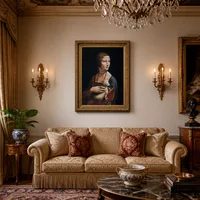 La Dama con l'ermellino (Cecilia Gallerani) — Salone barocco