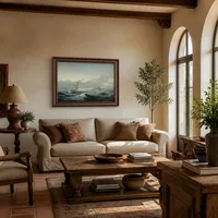 Vista sul mare con nave a vela in mare agitato — Villa italiana