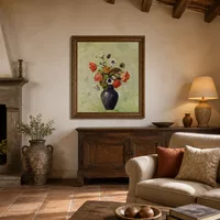 Anemoni e papaveri in un vaso — Villa italiana