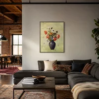 Anemoni e papaveri in un vaso — Loft moderno