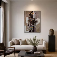 Arlecchino con violino — Interno di museo