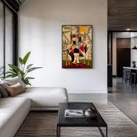 Donna seduta in giardino — Loft moderno