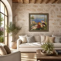 Ragazze in riva al mare — Casa mediterranea
