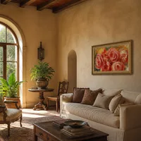 Rose rosse — Villa italiana