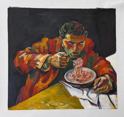 Questo dipinto, realizzato a mano dai nostri artisti