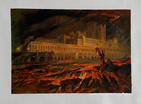 Questo dipinto, realizzato a mano dai nostri artisti